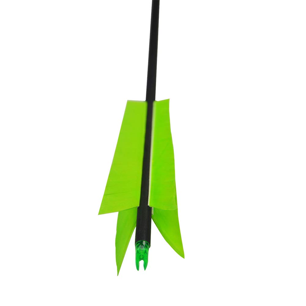 SHARROW 12 Pcs 30Inch Archery Flu Flu Arrow 400 Spine Carbon Arrow Target Practice Arrow with 4 Pcs Feather (Green)