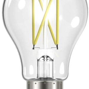 Satco S12414-8 Watt LED A19; Clear Bulb 2700K (6 LED Light Bulbs)