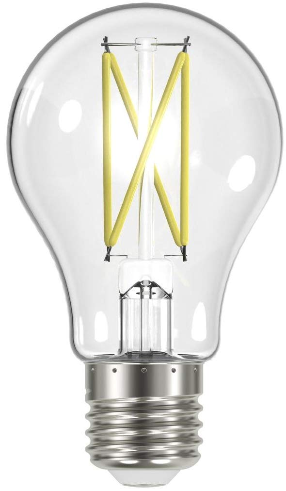 Satco S12414-8 Watt LED A19; Clear Bulb 2700K (6 LED Light Bulbs)