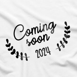 Organic GOTS Certified Baby Onesie Unisex Bodysuit 0-18 months - Coming Soon [YEAR] | Pregnancy Announcement (Coming Soon [YEAR], 0-3 Months)