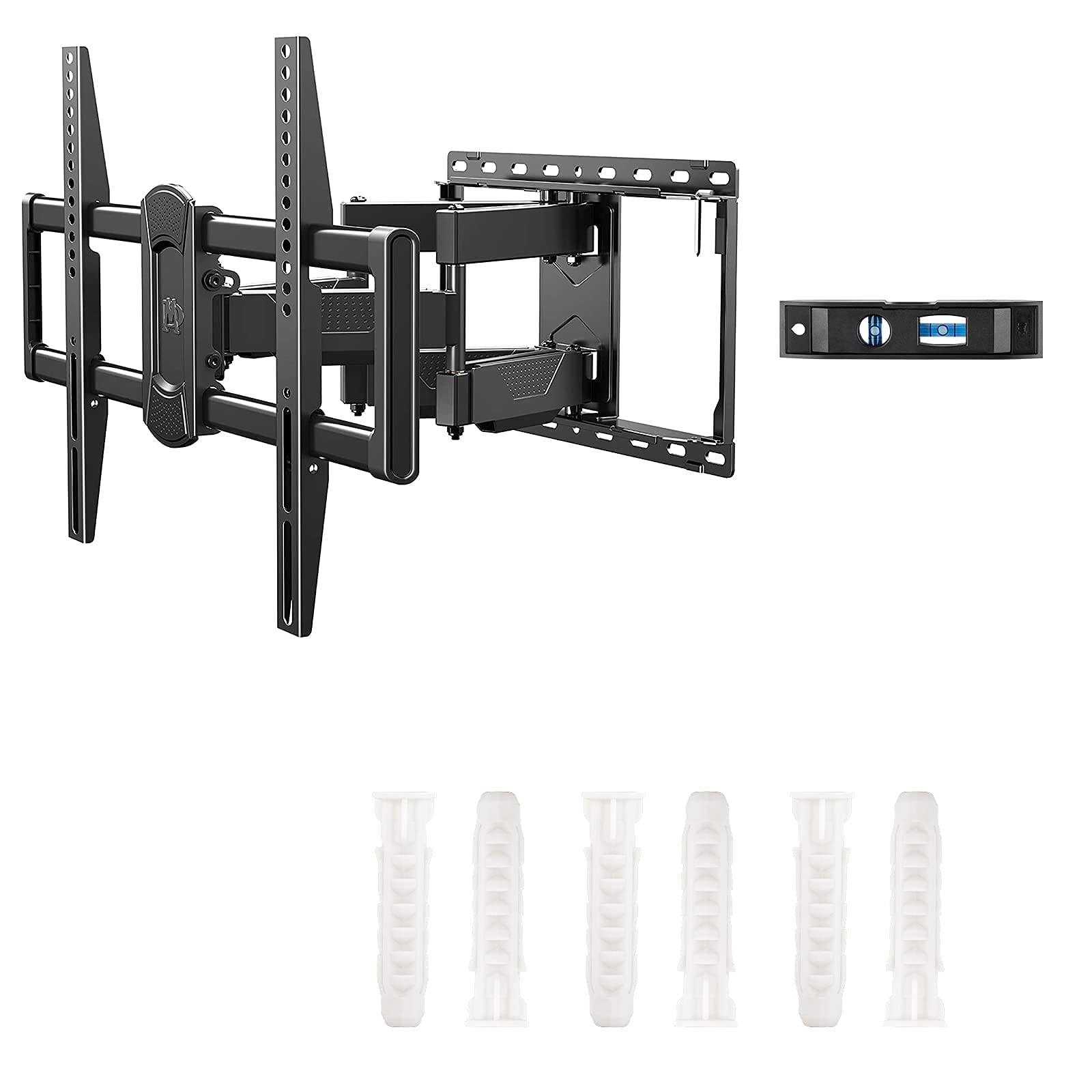 Mounting Dream MD2617 Full Motion TV Wall Mount with Swivel and Tilt for 42-84 inch TV, VESA 600x400mm and MD5751 Concrete Wall Anchors for TV Wall Mount Installation 6pcs