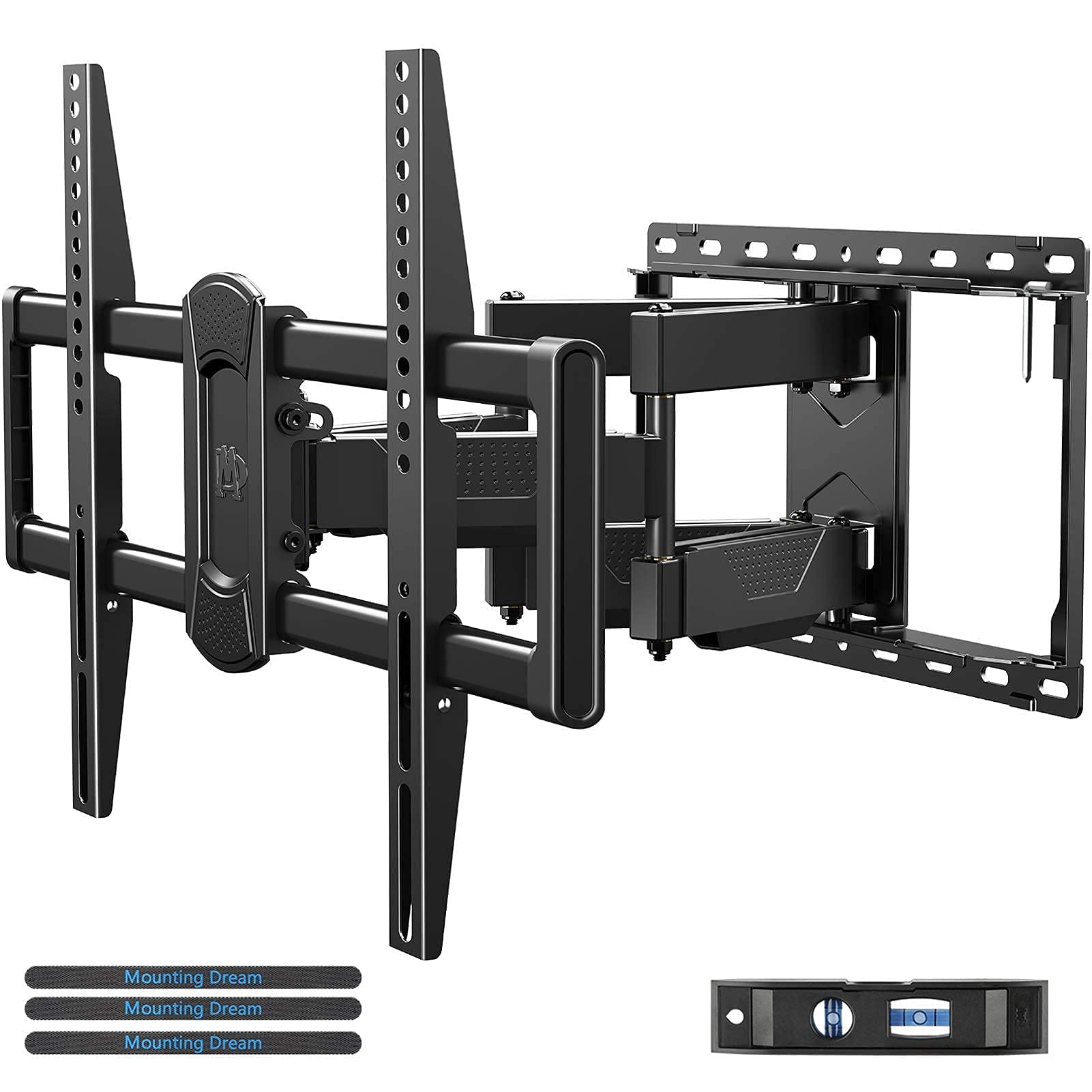 Mounting Dream MD2617 Full Motion TV Wall Mount with Swivel and Tilt for 42-84 inch TV, VESA 600x400mm and MD5751 Concrete Wall Anchors for TV Wall Mount Installation 6pcs