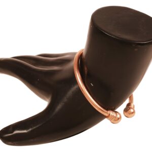 Touchstone Handcrafted By Indian Skilled Artisans Durable High Gauge Copper Hand Twisted Pipe Bracelet In Natural Tone.