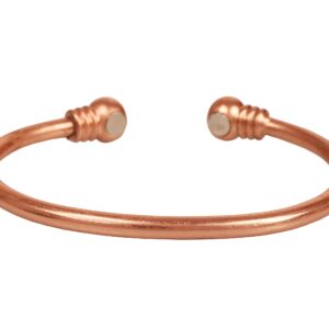 Touchstone Handcrafted By Indian Skilled Artisans Durable High Gauge Copper Hand Twisted Pipe Bracelet In Natural Tone.