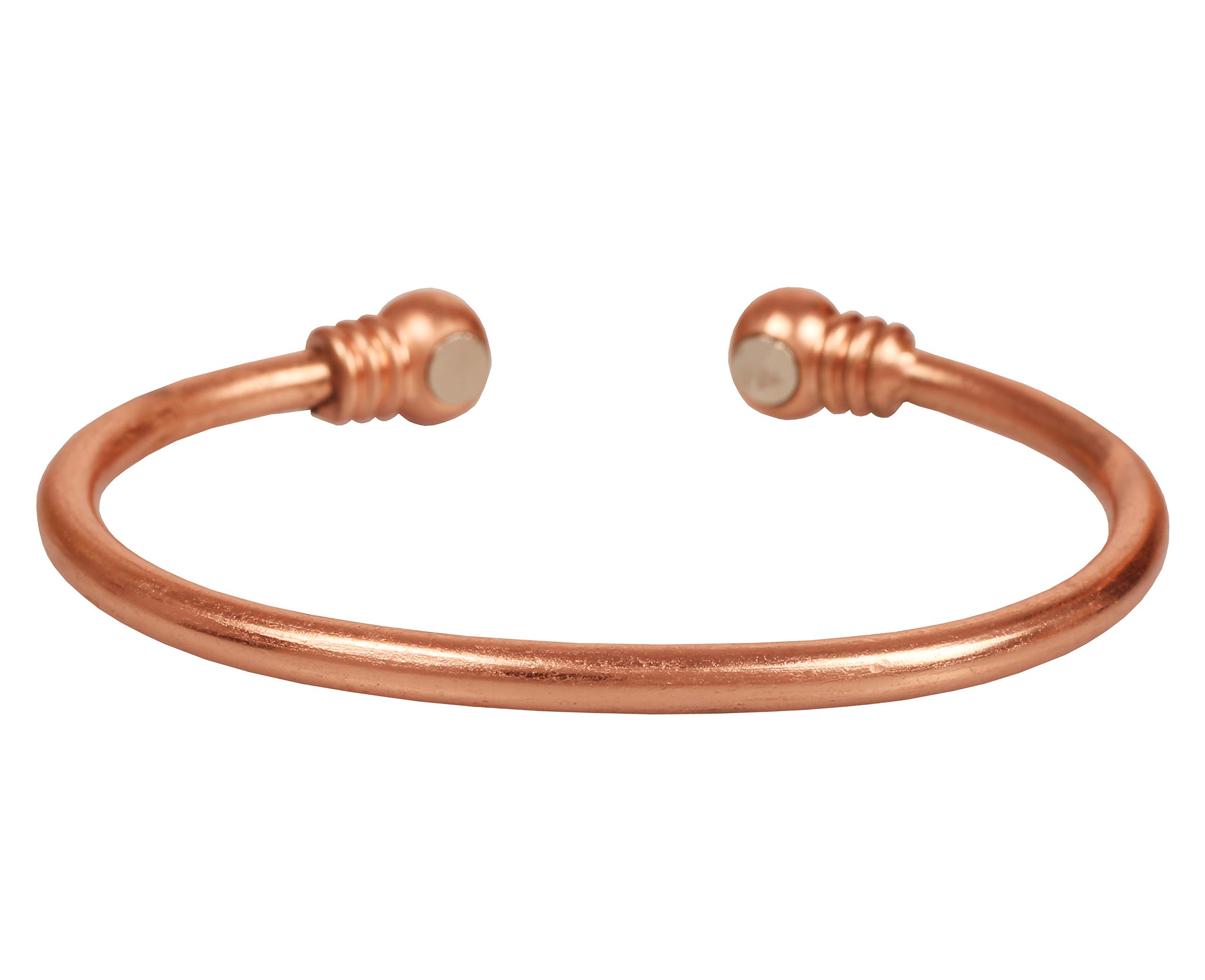 Touchstone Handcrafted By Indian Skilled Artisans Durable High Gauge Copper Hand Twisted Pipe Bracelet In Natural Tone.