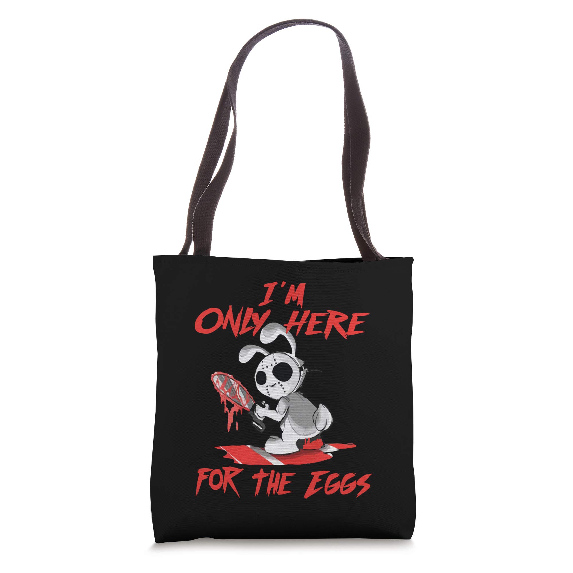 Scary Horror Easter Bunny Here For The Eggs With Chainsaw Tote Bag