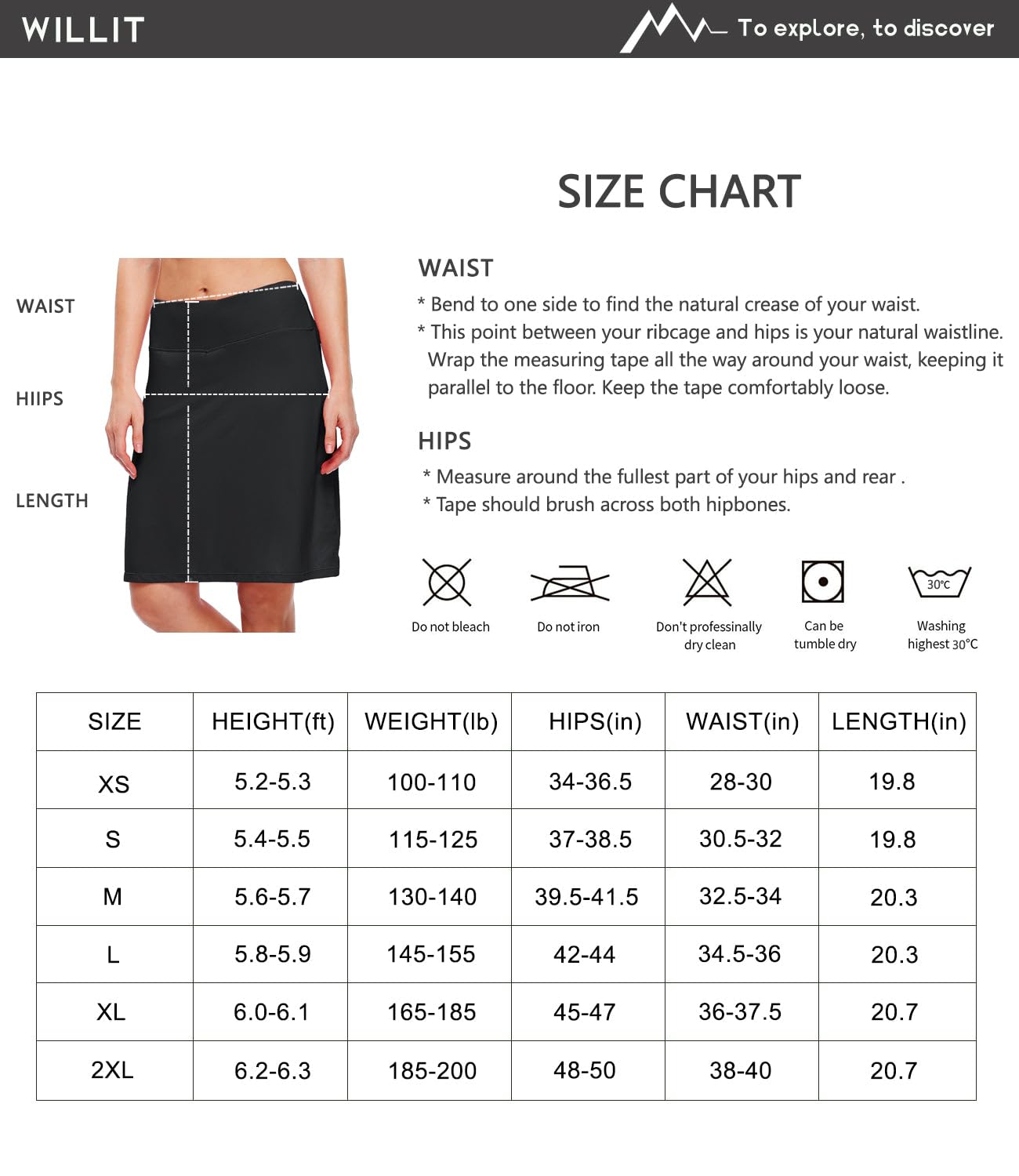 Willit Women's 20" Knee Length Skorts Skirts Golf Tennis Skirts Modest Athletic Casual Skorts with Pockets UV Protection Black L