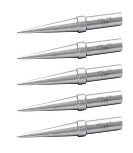 weller genuine weller we1010 soldering tips (tets-5), conical, 0.016"/0.4 mm, 5 pcs