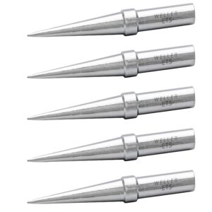 Weller Genuine Weller WE1010 Soldering Tips (TETS-5), Conical, 0.016"/0.4 mm, 5 PCS