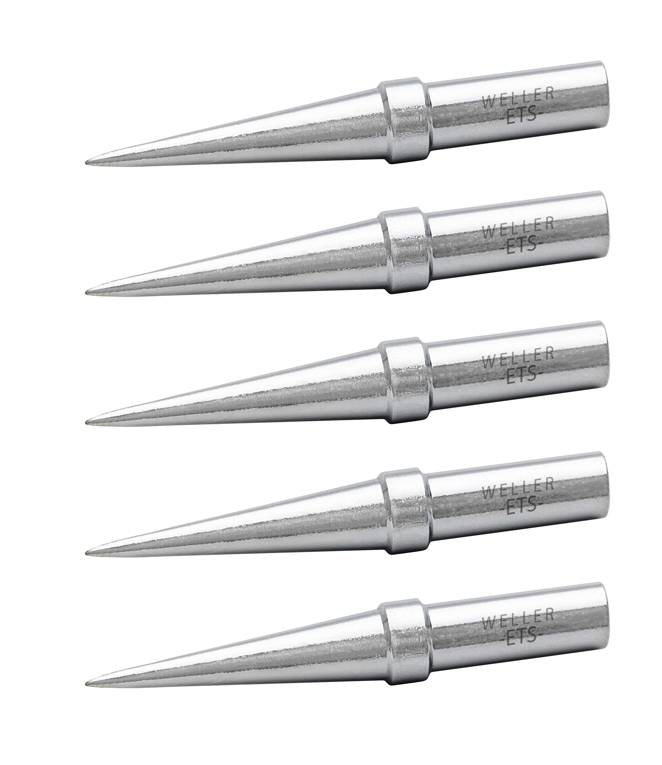 Weller Genuine Weller WE1010 Soldering Tips (TETS-5), Conical, 0.016"/0.4 mm, 5 PCS