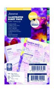 filofax personal illustrated floral week on 2 pages 2022 diary pack