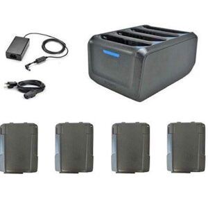 Zebra (Symbol) SAC-TC7X-4BTYPP-01 Charger Kit with (4) Spare Battery BT-000318-01 (BTRY-TC7X-46MPP-01) | for TC70, TC75, TC70x, TC75x, TC72, TC77 Series Android Scanners (Renewed)