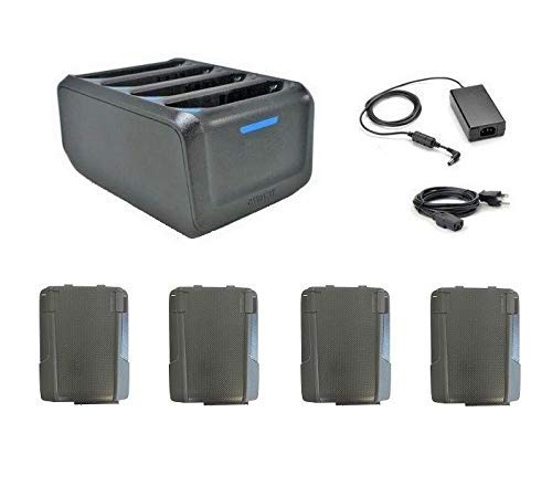 Zebra (Symbol) SAC-TC7X-4BTYPP-01 Charger Kit with (4) Spare Battery BT-000318-01 (BTRY-TC7X-46MPP-01) | for TC70, TC75, TC70x, TC75x, TC72, TC77 Series Android Scanners (Renewed)