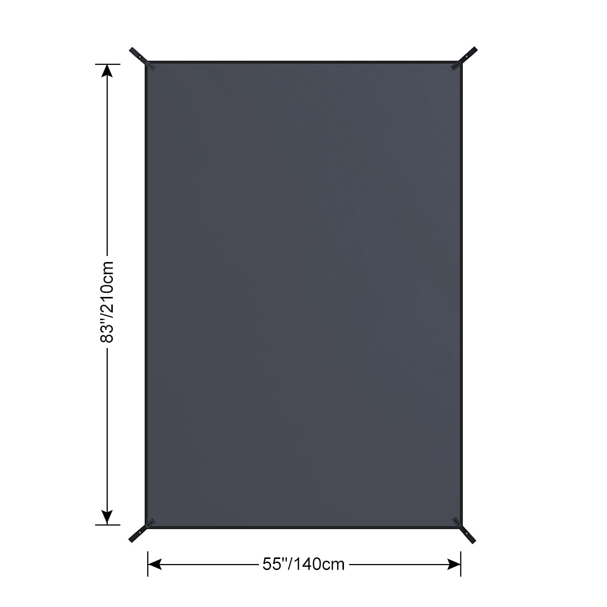 FREE SOLDIER Tent Footprint Ultralight Camping Tarp Waterproof Tent Tarp Ground Sheet Mat Tarp with Drawstring Storage Bag for Outdoor Camping, Hiking, Backpacking, Picnic(Gray, 55"×83")