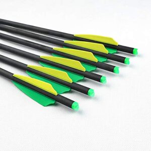 REEGOX Crossbow Bolts 16 inch Carbon Crossbow Arrows for Hunting and Target Practice with Moon nocks and Field Tips (6 Pack) (16)