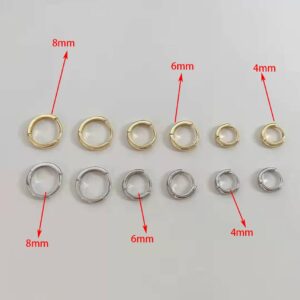 Minimalist Tiny Small Hoop Earrings for Women Girls 925 Sterling Silver Golden Polished Mini Huggie Hoops Cartilage Cuff Helix Thin Wrap Hypoallergenic Simple Jewelry