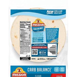 Mission Carb Balance Fajita Tortillas,Low Carb,Keto,8 Ounce (Pack of 2)