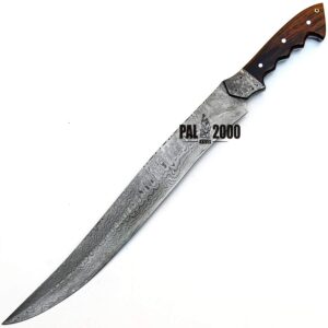 PAL 2000 HUNTING KNIVES DAM-9910 25 Inch Custom Handmade Damascus steel Knife With Sheath