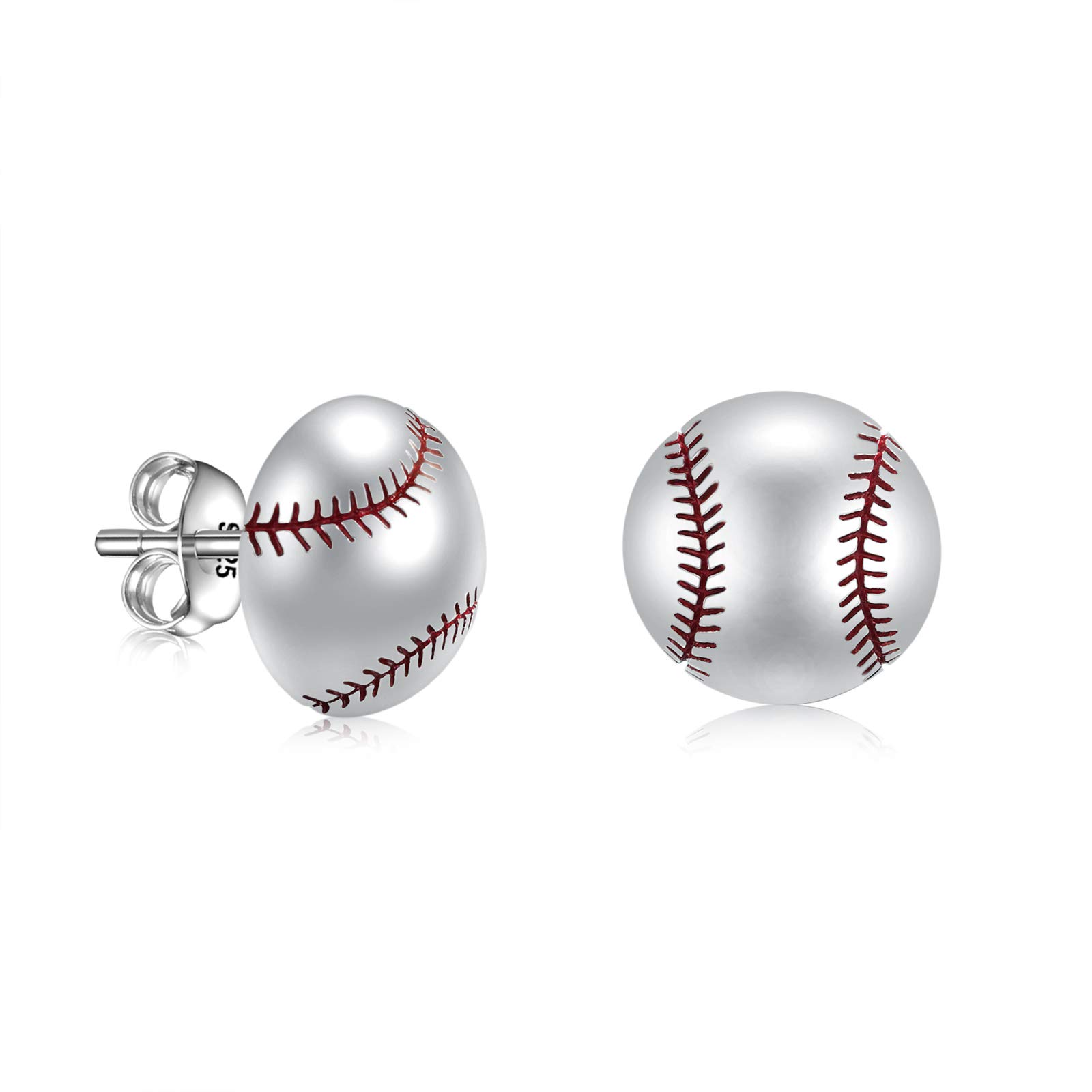 Baseball Stud Earrings Softball Dodger 925 Sterling Silver Jewelry Gifts for Unisex Women Men