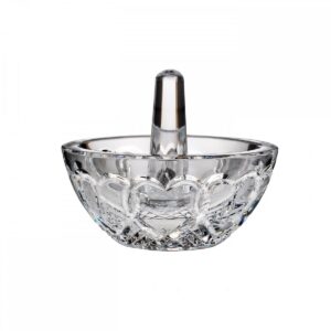 waterford wedding ring holder, 4.25", clear