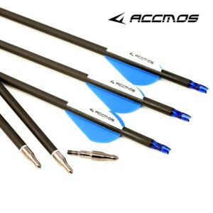 600 Spine Arrow 27 Inch Arrow Target Practice Arrow Hunting Arrow Carbon Arrows Compound Bow Recurve Bow Adult Youth Archery Indoor Outdoor Shooting Field Tip