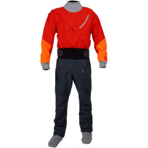 kokatat men's meridian gore-tex pro dry suit-red-m