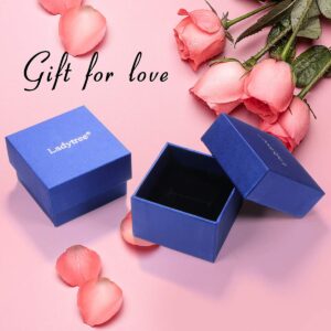 S925 Sterling Silver Cute Animal Hippo Hippopotamus Blue Cubic Zirconia Love Heart Stud Earrings Gifts for Women Teenager