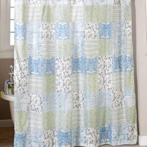 Madeleine Patchwork Shower Curtain - Bathroom Farmhouse Accent