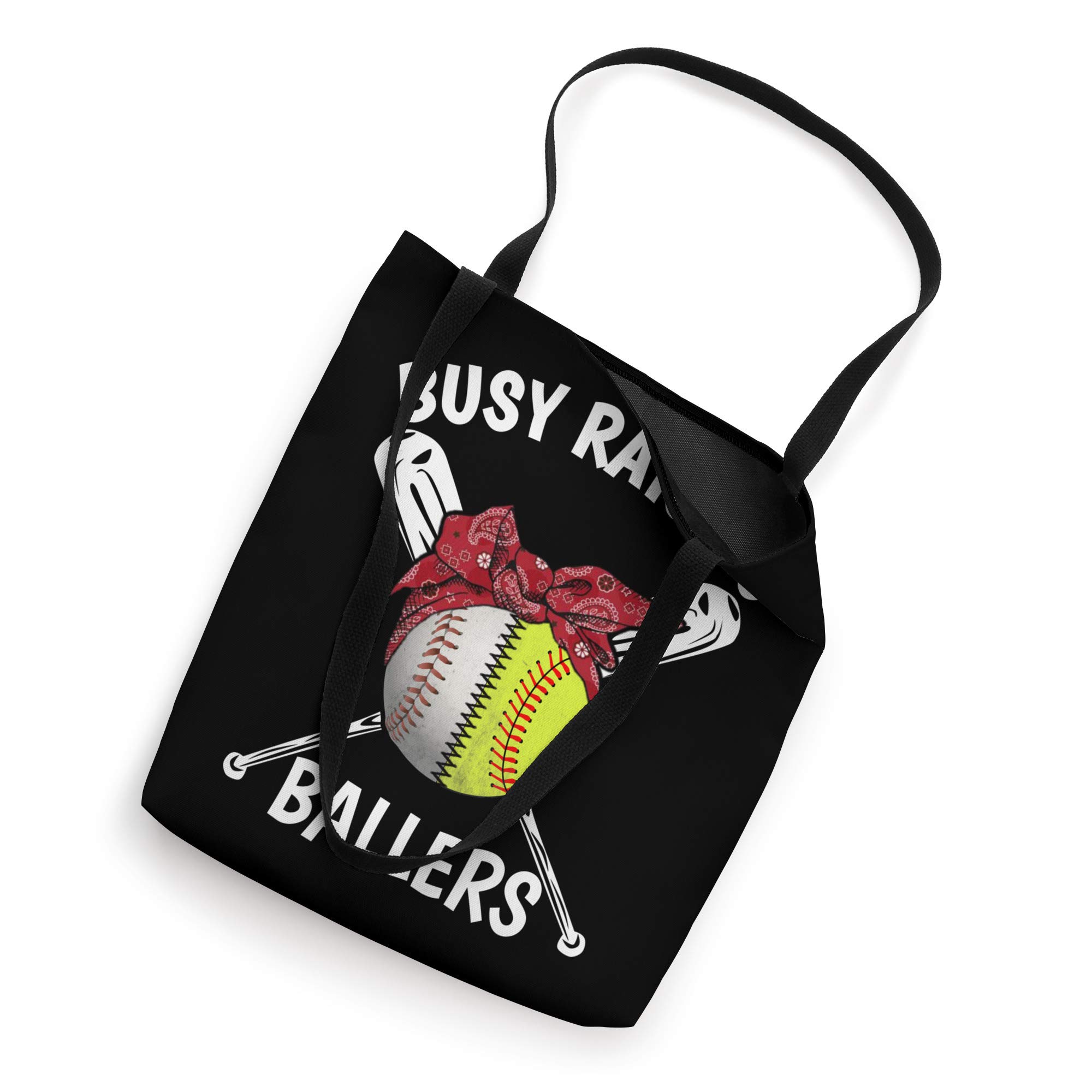 Busy Raising Ballers Softball Baseball - Mother Day Tote Bag