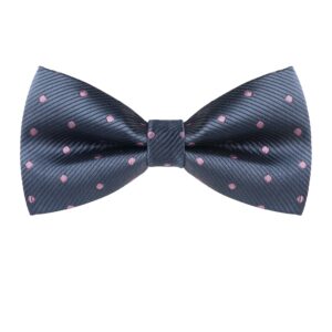 allegra k men's pre-tied adjustable polka dots neck ties tuxedo work party prom bowtie one size navy blue pink