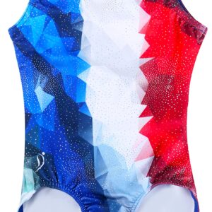 Dancina Patriotic Gymnastics Leotard Size 8 American Flag