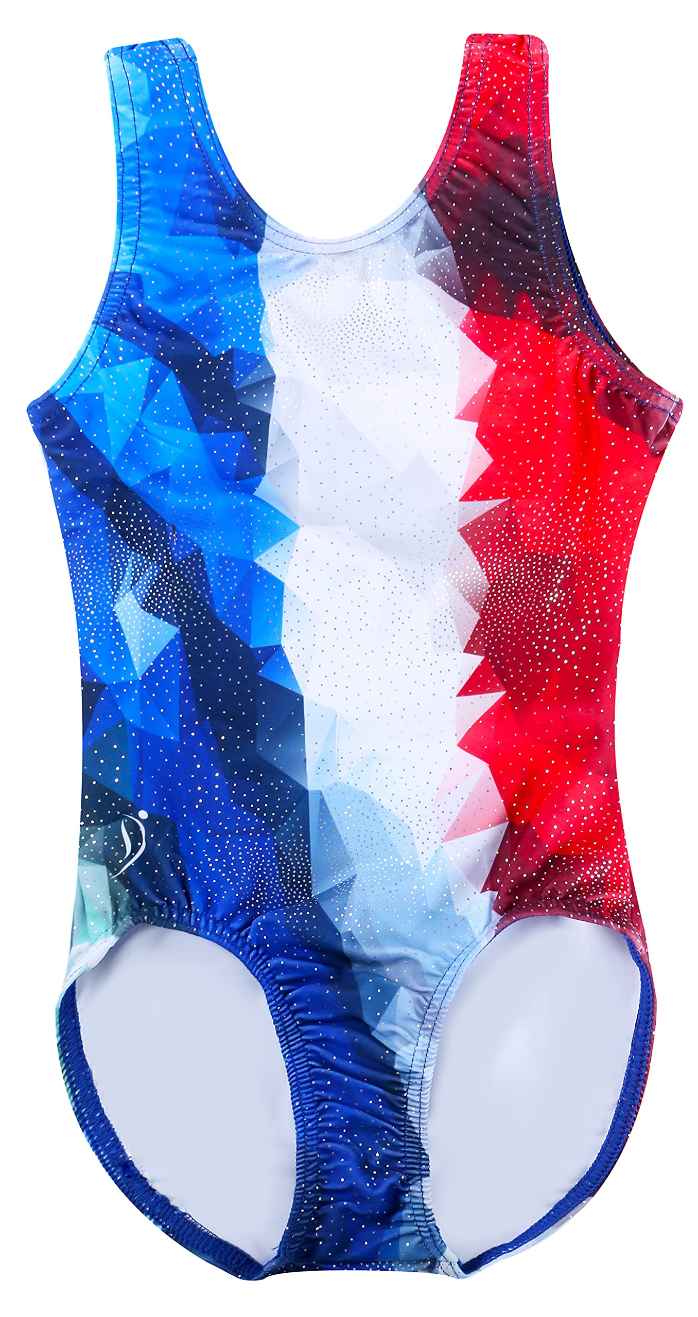 Dancina Patriotic Gymnastics Leotard Size 8 American Flag