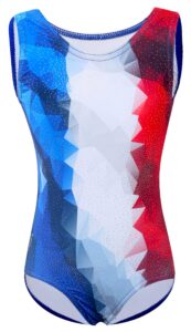 dancina patriotic gymnastics leotard size 8 american flag