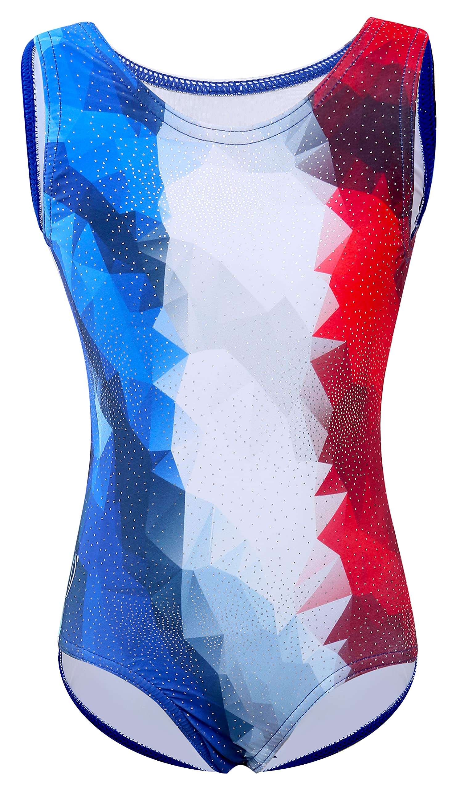 Dancina Patriotic Gymnastics Leotard Size 8 American Flag