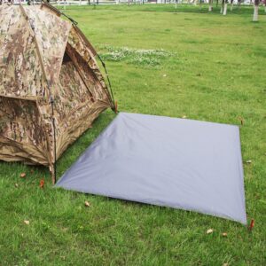 FREE SOLDIER Tent Footprint Ultralight Camping Tarp Waterproof Tent Tarp Ground Sheet Mat Tarp with Drawstring Storage Bag for Outdoor Camping, Hiking, Backpacking, Picnic(Gray, 55"×83")