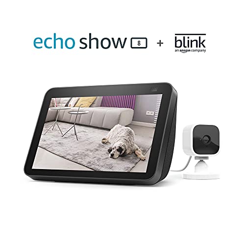 Echo Show 8 (2nd Gen, 2021 release) - Charcoal bundle with Blink Mini