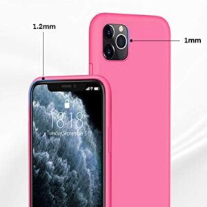 DTTO Compatible with iPhone 11 Pro Case, [Romance Series] Full Covered Silicone Cover [Enhanced Camera and Screen Protection] with Honeycomb Grid Cushion for iPhone 11 Pro 5.8" 2019, Rose Red