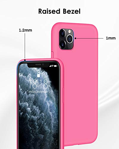 DTTO Compatible with iPhone 11 Pro Case, [Romance Series] Full Covered Silicone Cover [Enhanced Camera and Screen Protection] with Honeycomb Grid Cushion for iPhone 11 Pro 5.8" 2019, Rose Red