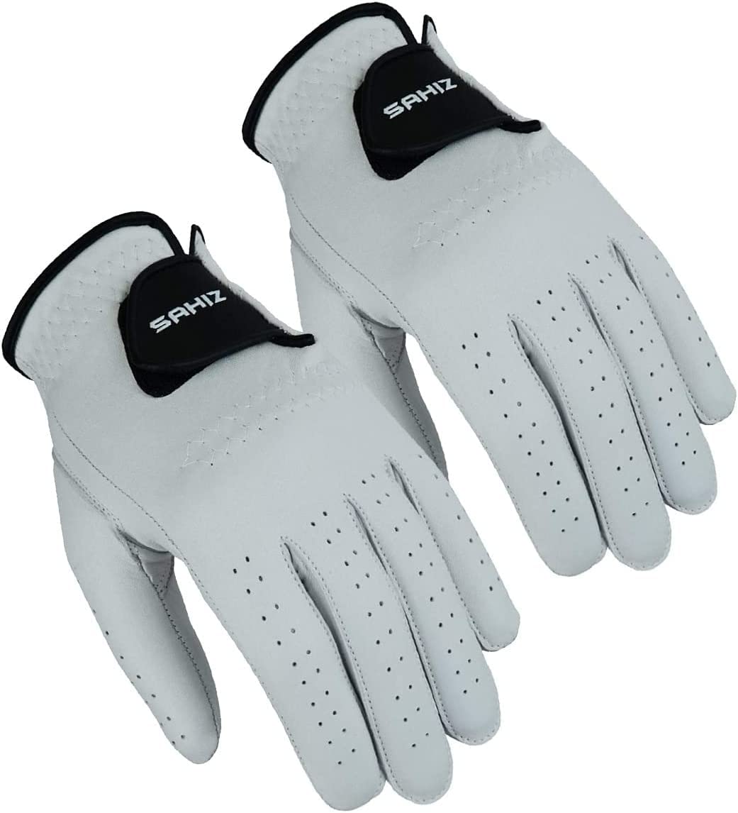 SAHIZ Genuine Cabretta Leather Golf Gloves Men Left Hand Single Value Pack Premium Feel Fit and Comfort. (Cadet Large, Left Handed)