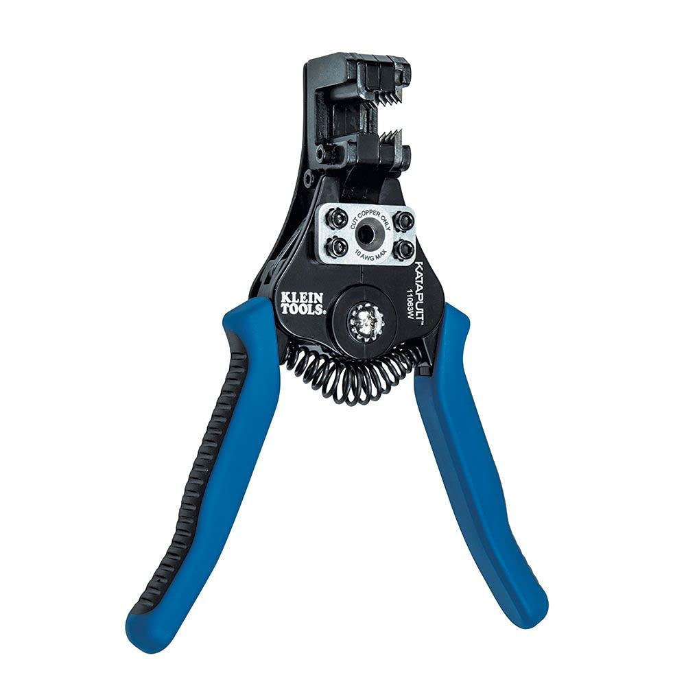 Klein Tools 11063W Wire Cutter/Wire Stripper, Heavy Duty Wire Stripper Tool & 11061 Wire Stripper/Wire Cutter for Solid and Stranded AWG Wire, Heavy Duty Kleins are Self Adjusting