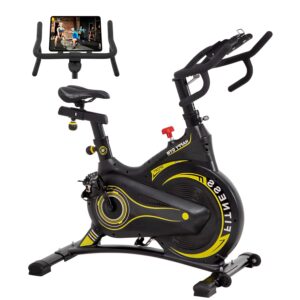 FDW Exercise Bike Cycling Bike Magnetic Resistance Stationary Cycle Bike Workout Fitness Equipment Indoor Bike with Belt-Drive Comfortable Seat Cushion