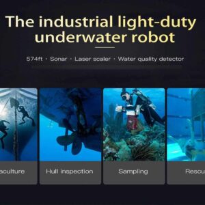 200M Underwater Drone ROV Robot with 4K UHD Action Camera Remote Control Shooting Under Water Camera Unmanned Submarine for Diving Fishing (150m)