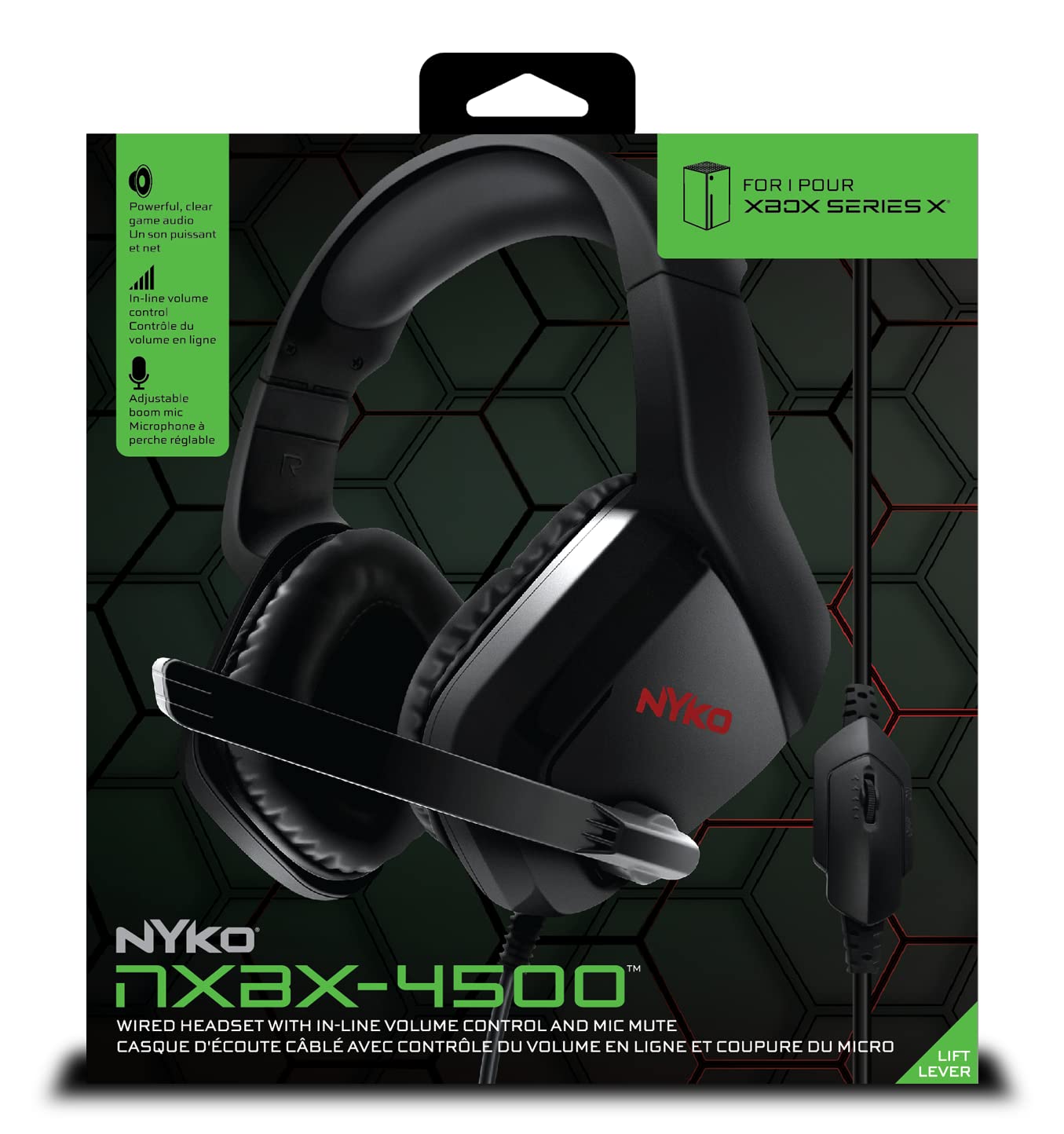 Nyko NXBX-4500 Wired Stereo Headset for Xbox Series X|S, Xbox One, PS4, PS5, & Switch – Over-Ear, Comfortable & Compatible with Xbox Series X