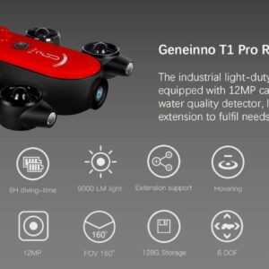 200M Underwater Drone ROV Robot with 4K UHD Action Camera Remote Control Shooting Under Water Camera Unmanned Submarine for Diving Fishing (150m)