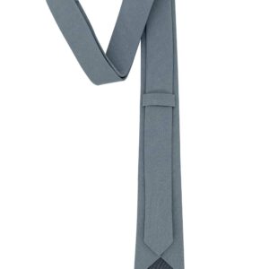 Kebocis Mens Solid Color Cotton Necktie Regular Tie for Men, Dusty Blue