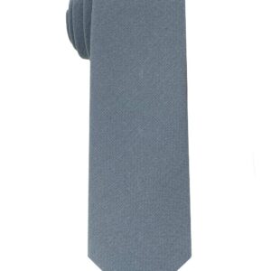 Kebocis Mens Solid Color Cotton Necktie Regular Tie for Men, Dusty Blue