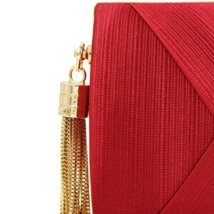 LIFEWISH Tassel Evening Bags Clutch Purses for Women for Wedding Prom Night out Party