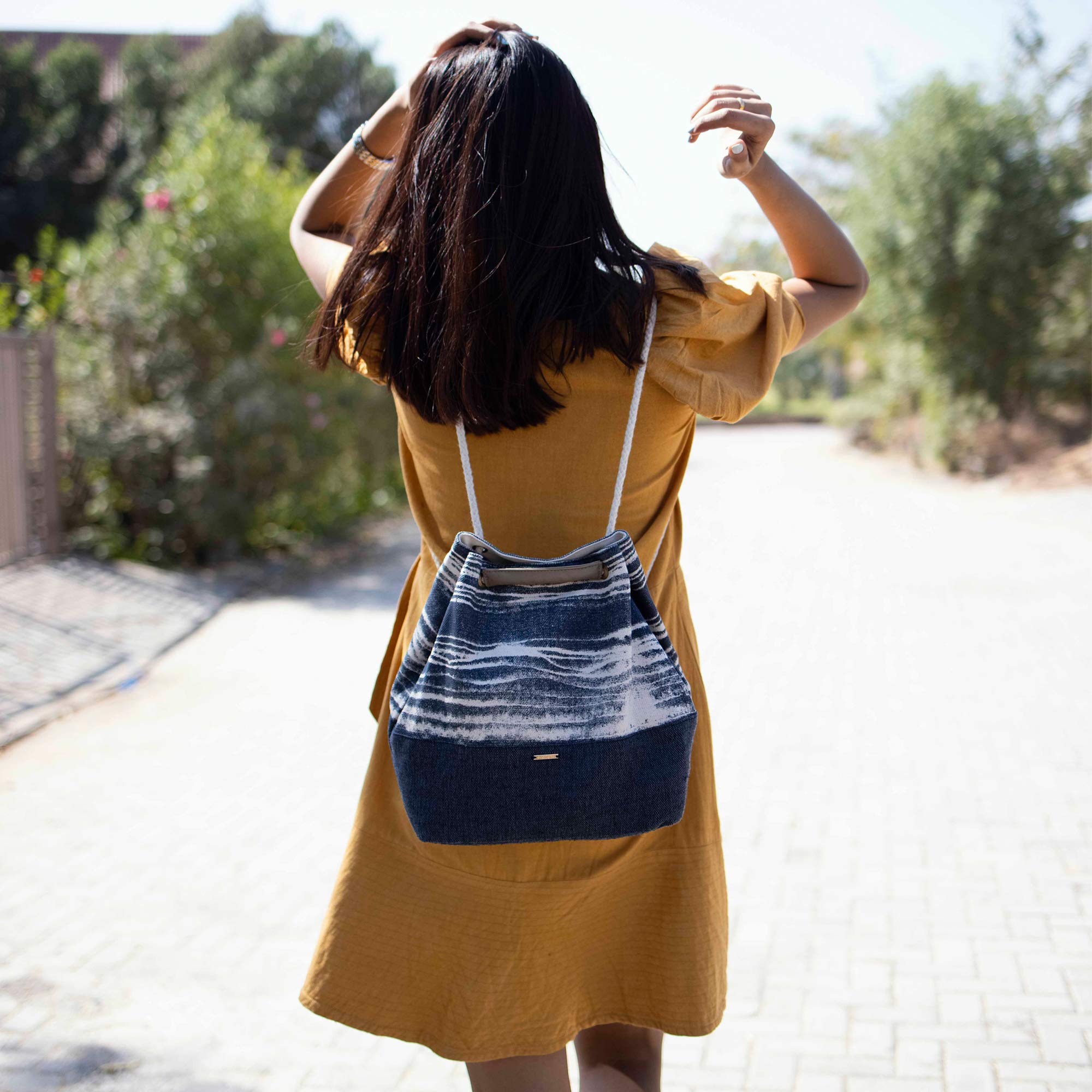 Eco Right Bucket Bag for Women | Convertible Backpack Tote Made From Jute & Organic Cotton