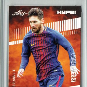 2) Cristiano Ronaldo 2020 Leaf HYPE! #47 & Lionel Messi #46 SP Card Lot PGI 10