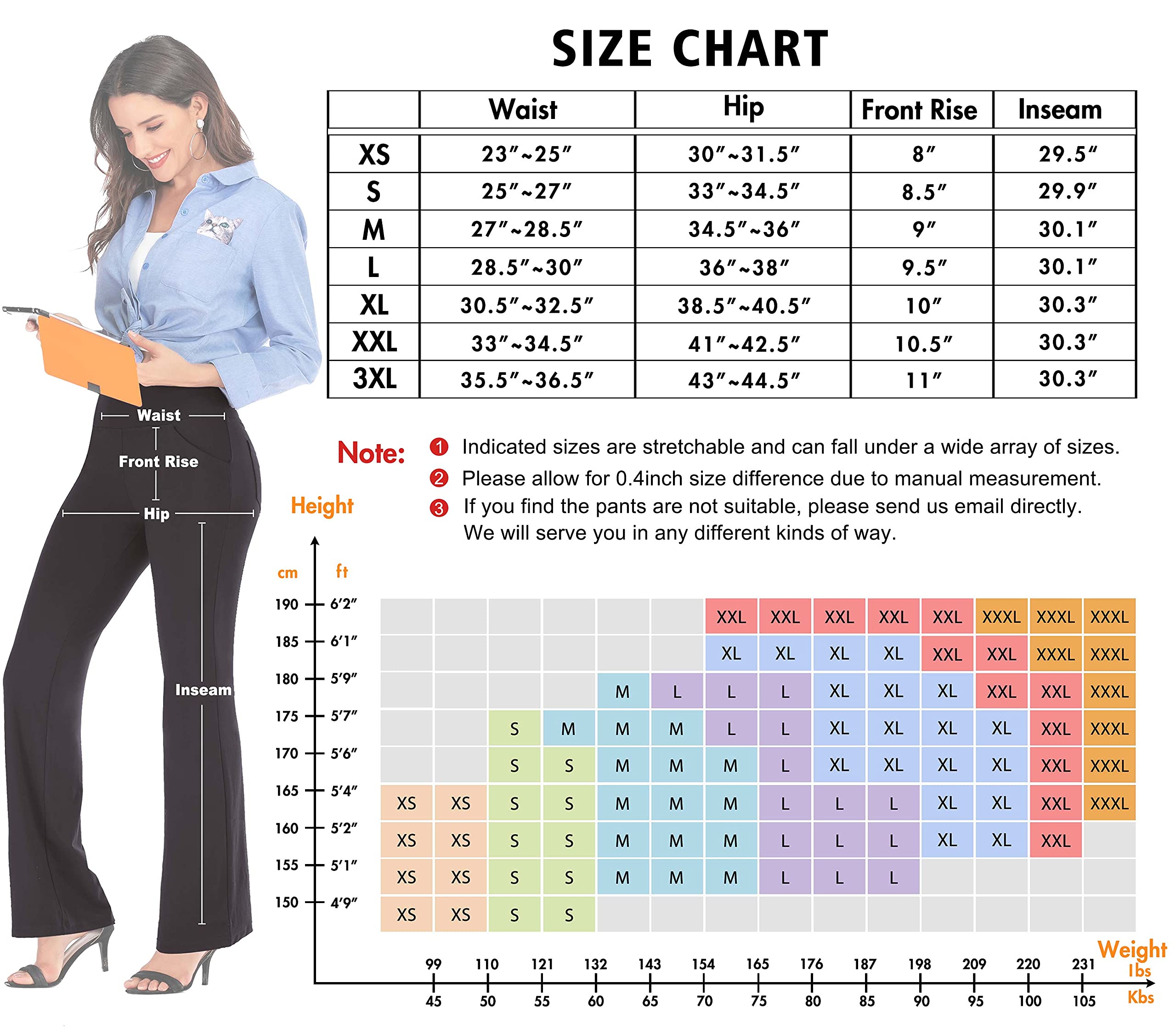 IUGA Bootcut Yoga Pants with Pockets for Women Wide Leg Pants High Waist Workout Pants Tummy Control Work Pants 4 Pockets